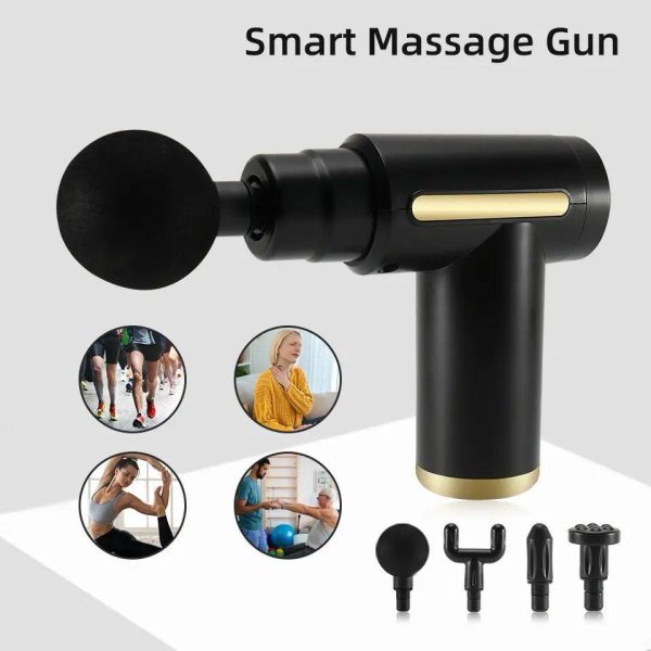 Idea Massager Gun for Deep Tissue Pain ,With 4 Massage Heads, Super Quiet