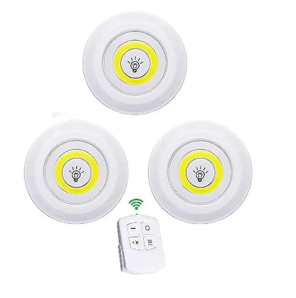 3 Pcs Led Sensor Cabinet Night Lights With Remote Control